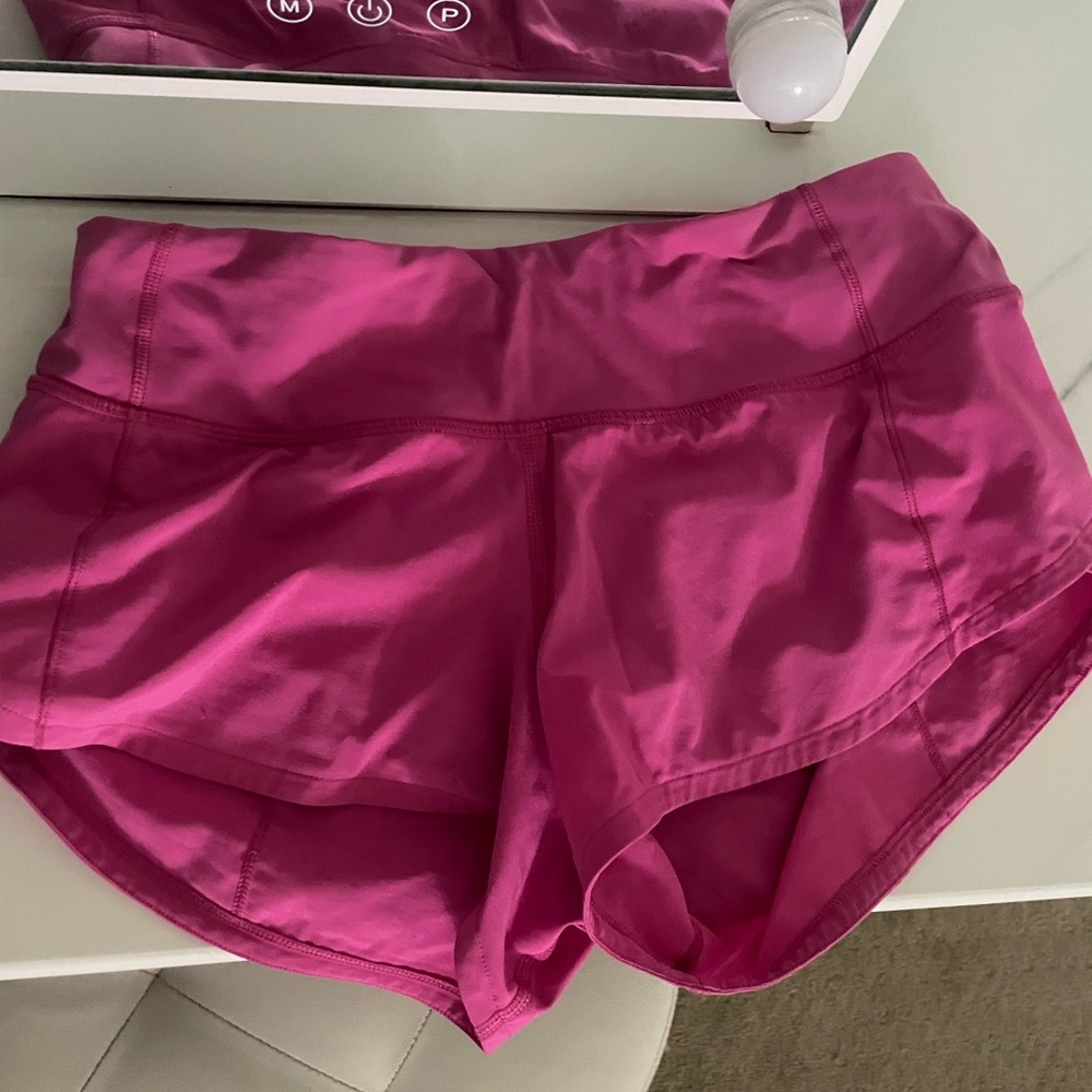 sonic pink lululemon shorts